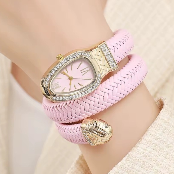 Serpenti Pink Gold Braided Snake Wrap Women's Watch - Picture 6 of 6